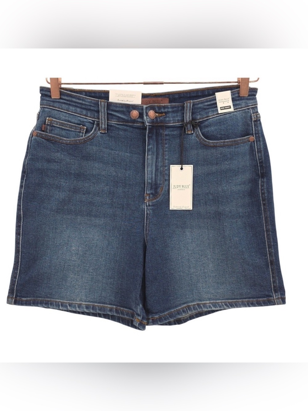 Judy Blue Womens XL Two Button High Rise Jean Shorts
